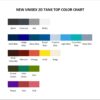 tank top color chart - Doraemon Merch